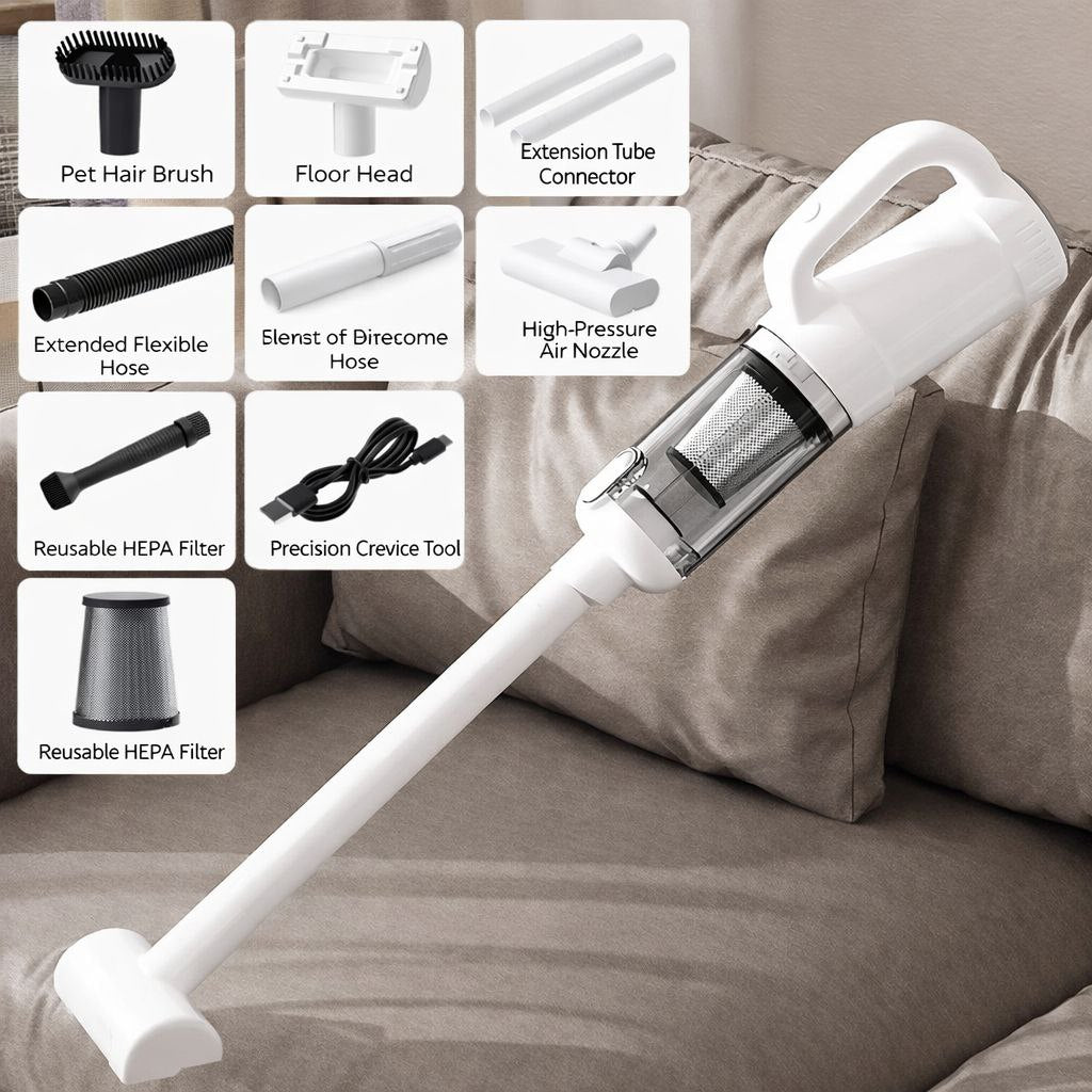 PetPro Turbo 2-in-1 Vacuum – Powerful 57,000 RPM cordless vacuum with blower function, ultra-quiet performance and multi-tool set for deep cleaning home & car, perfect for pet hair. 5-Day Return.