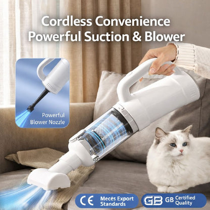 PetPro Turbo 2-in-1 Vacuum – Powerful 57,000 RPM cordless vacuum with blower function, ultra-quiet performance and multi-tool set for deep cleaning home & car, perfect for pet hair. 5-Day Return.