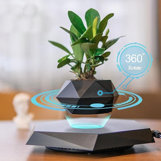 Magnetic Levitating Plant Pot – 360° Floating Planter for Modern Spaces. 5-Day Return.