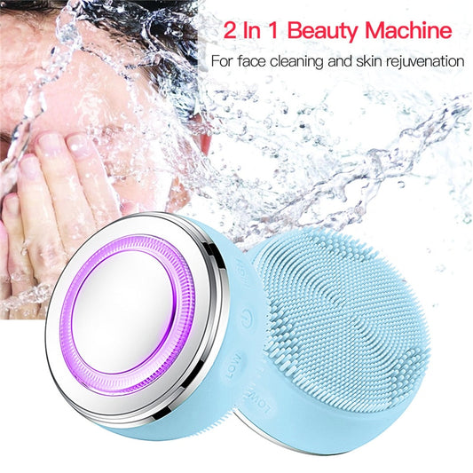 2-in-1 LED Facial Cleansing Brush