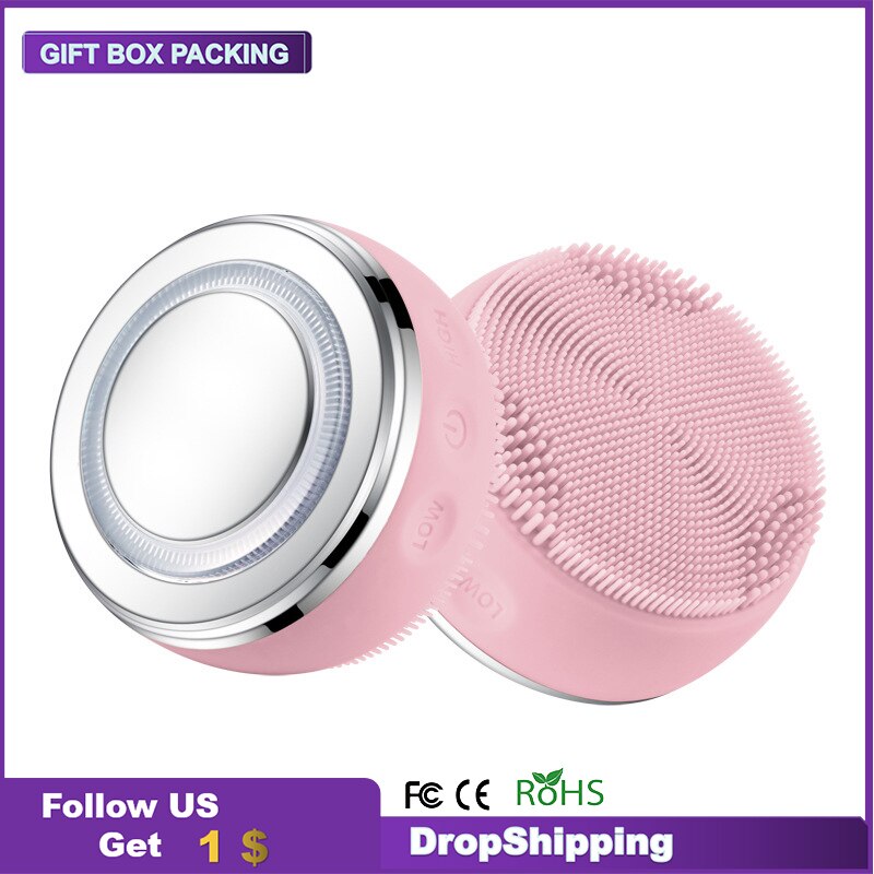 2-in-1 LED Facial Cleansing Brush