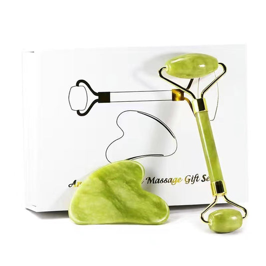 Jade Face Massage Roller Set