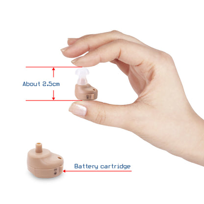 ClearTone Mini ITC Invisible in-ear hearing amplifier designed for discreet daily clarity and confident conversations.